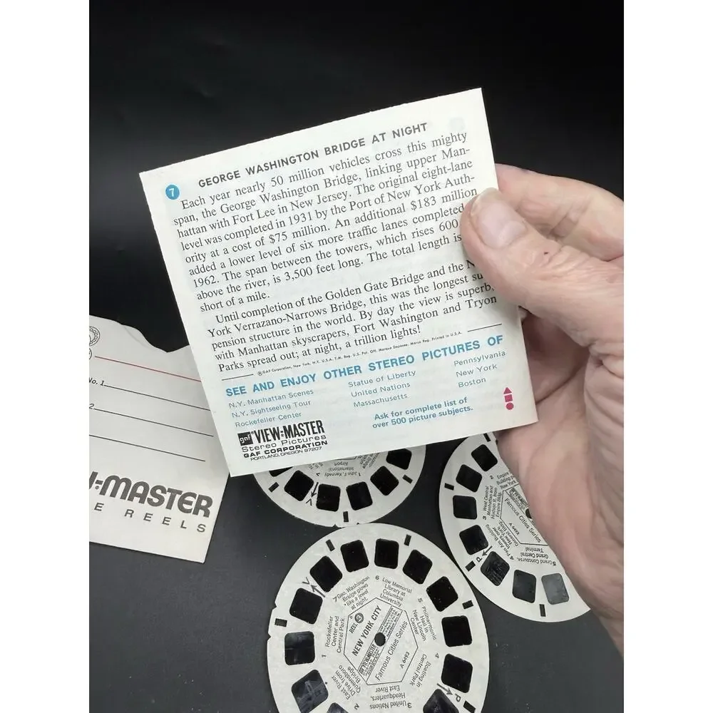 VIEW MASTER NEW YORK CITY FAMOUS CITIES SERIES & 7 wonders of the world Complete